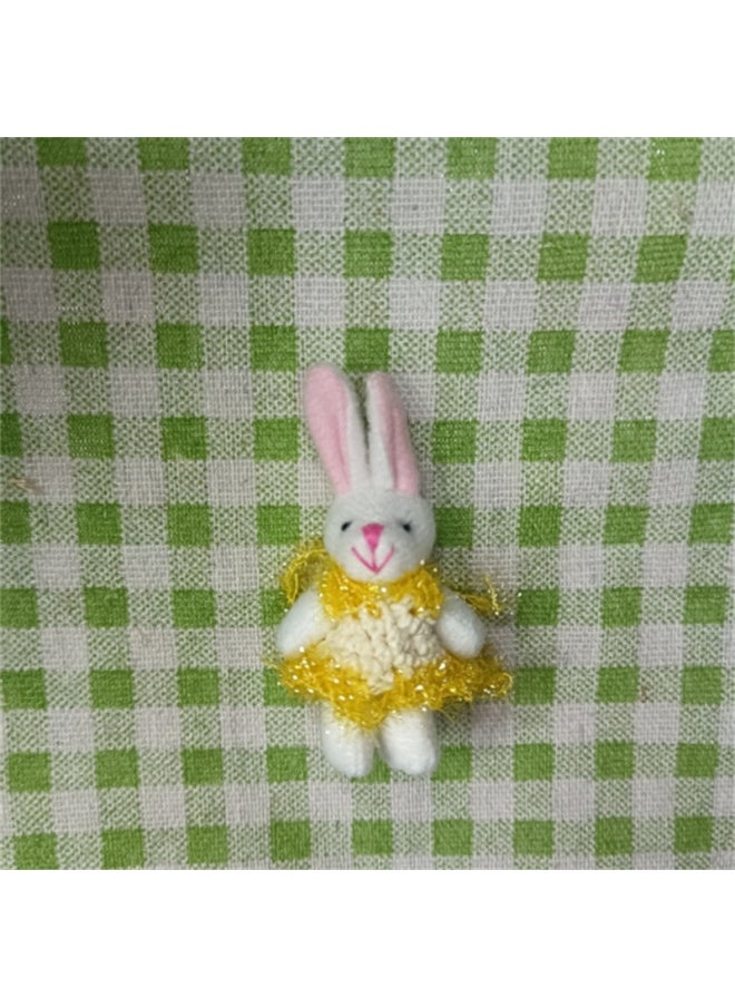 Plush Doll Joint Sweater Bear Rabbit Naked Bear Necklace Mobile Phone Accessories Accessories Accessories Gift Wholesale-Color:4.5cm Apricot Long Fur Bear-Height:Single Price