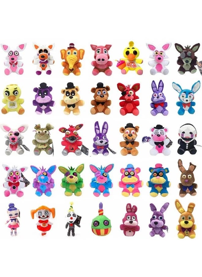 Plush Toy Bear 18cm - 1-6 Generation Red Fox, Brown Bear, Yellow Duck, Purple Rabbit Stuffed Animals