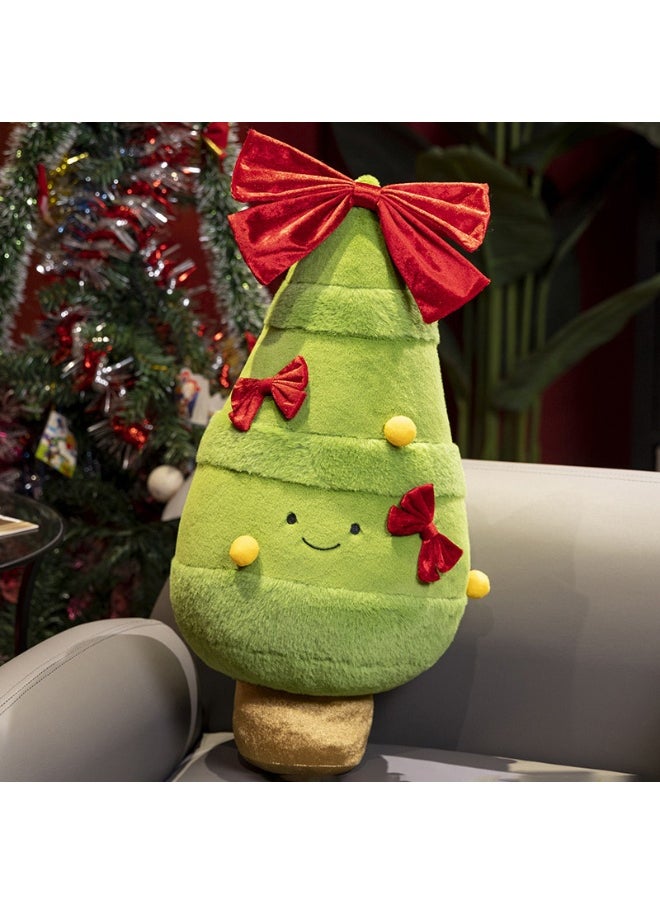 Joyful Christmas Plush Gingerbread Man Pillow, Scarf, Snowman Plush Toy, Christmas Tree Wreath, and Soft Decorative Hanging Ornaments