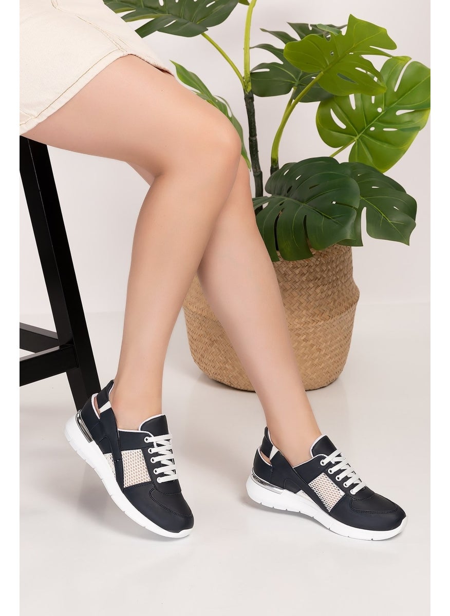Navy Blue Color Mesh Orthopedic Sports Sandals