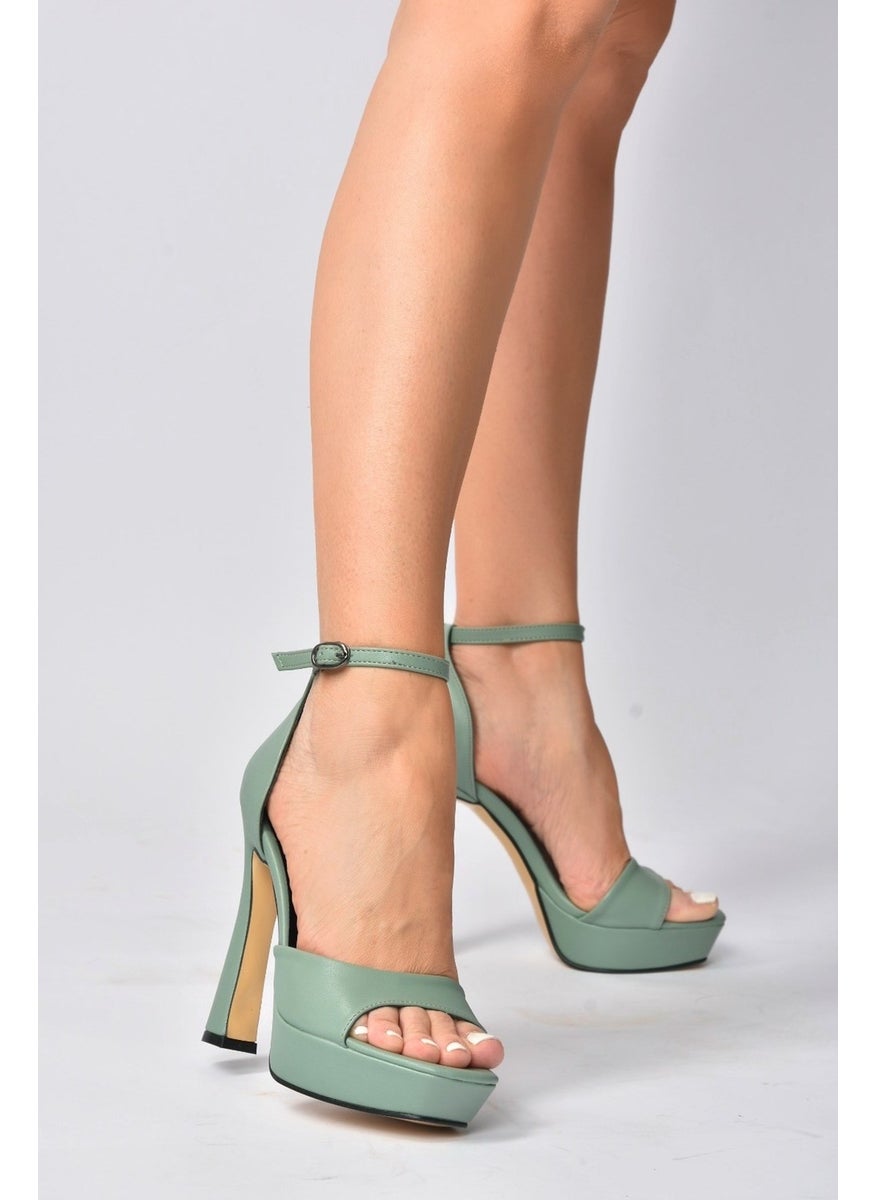 Green Heeled Women's Shoes K404580109