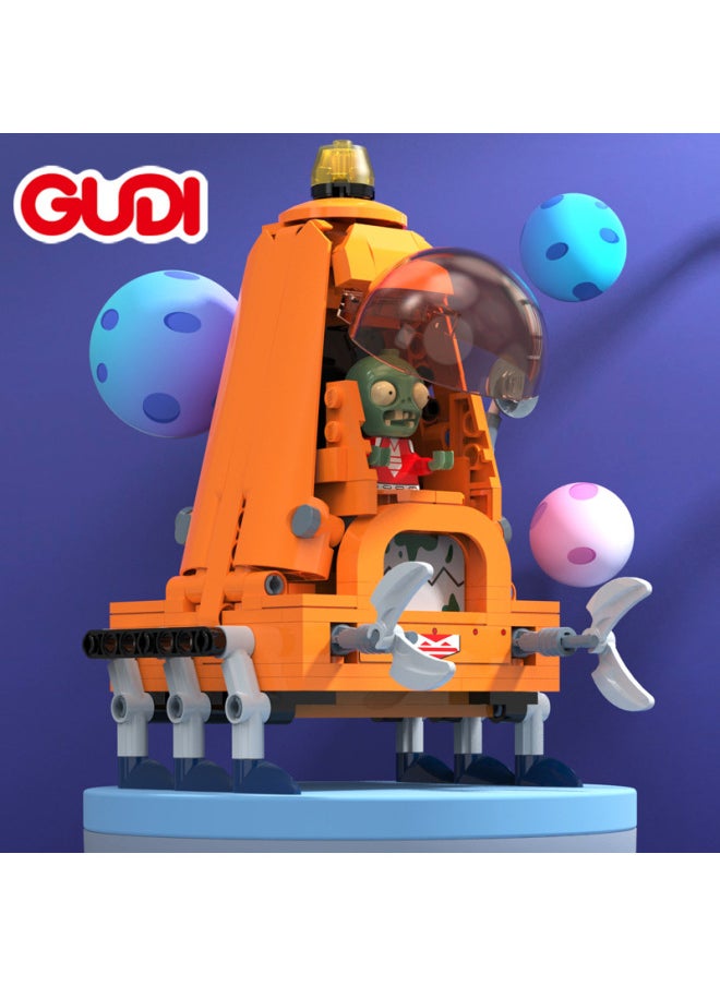 GUDI Goody Plants Vs. Zombies Building Blocks Genuine Licensed Educational Toys For Boys Over 6 Years Old Gift Set 2-Color:60007 Mech Giant Zombie