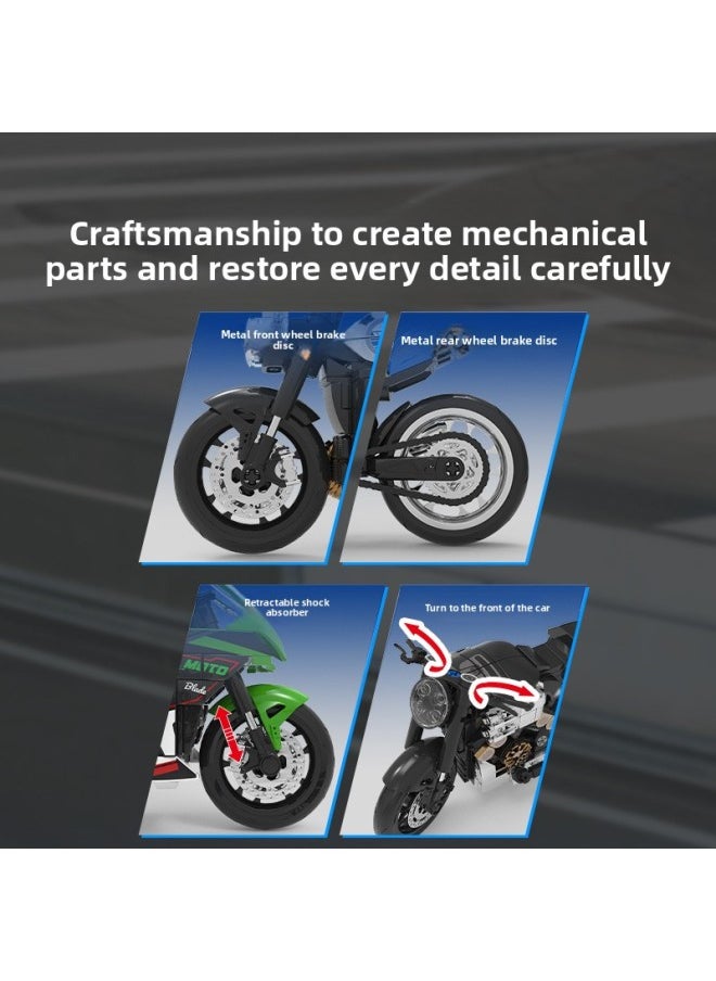 Compatible With Lego Senbao Building Blocks 701210 Spring Breeze Genuine Authorized Motorcycle Puzzle Assembly Model Ornament Toys-Color:714548 Chuan Riding