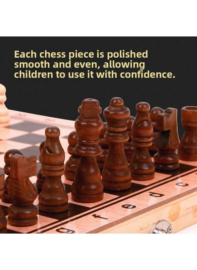 Children Wooden Folding Chess Chess Wooden High Quality Magnetic Chess Game Toys Wholesale-Color:29 * 29cm Magnetic