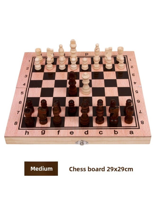 Children Wooden Folding Chess Chess Wooden High Quality Magnetic Chess Game Toys Wholesale-Color:29 * 29cm Magnetic