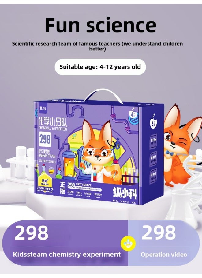 Nanhan Children's Science Experiment Steam Toys Suit Student Kindergarten Diy Handmade Technology Small Production Materials-Color:298 Pieces Of Chemical Suit