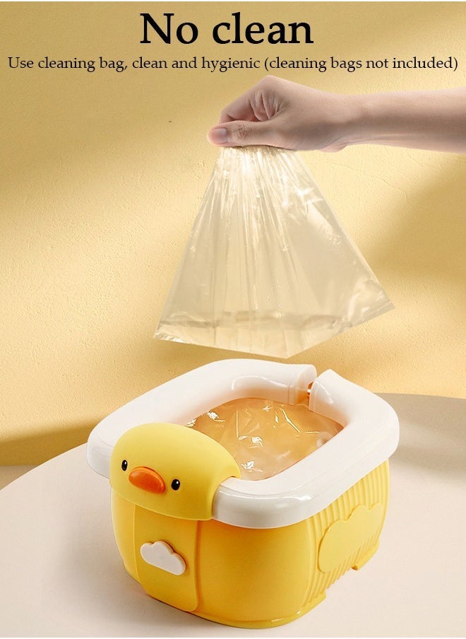 Folding Potty Training Toilet for Kids, Folding Car potty with Storage Bags, Travel Potty Chair for Kids, Portable Toilet for Camping Outdoor and Indoor