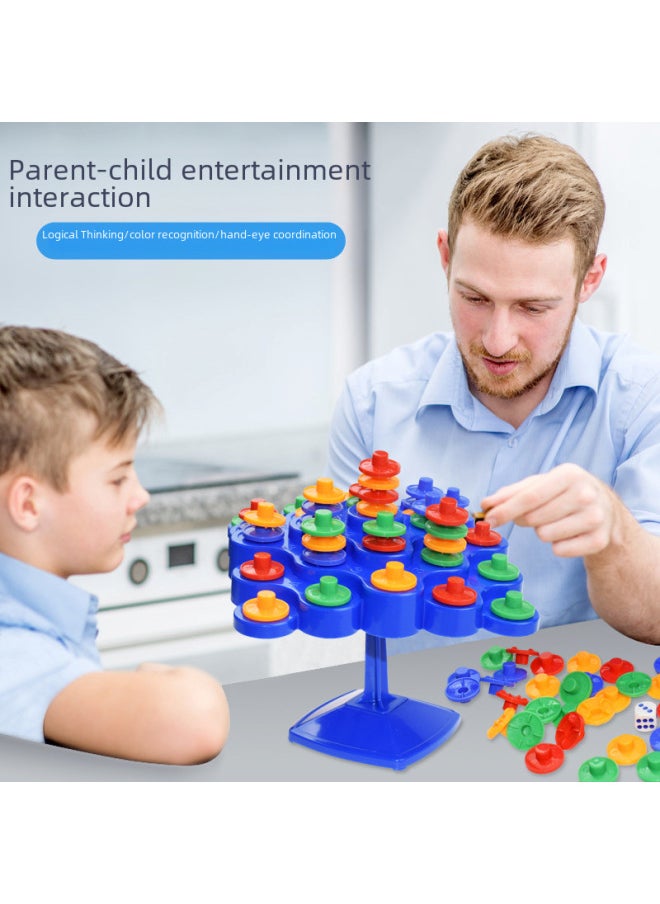 Frog Balance Tree Astronaut Children's Educational Table Game Toy Multiplayer Interactive Stacking Fun Toy-Color:Balanced Topta (5th Floor)