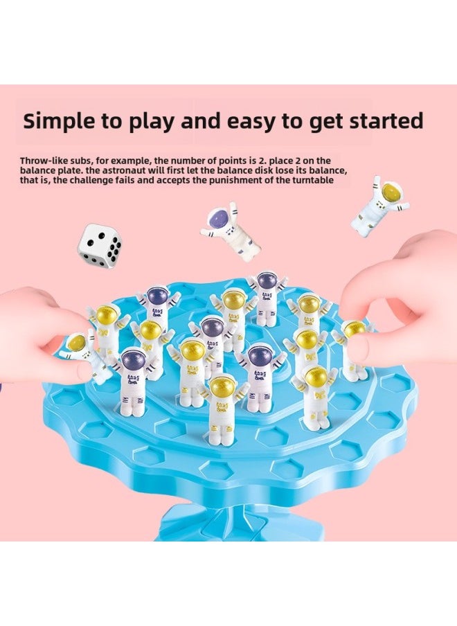 Shake Sound Explosions Children's Balance Astronaut Frog Balance Tree Stacking Music Benefit Intelligence Early Education Game Desktop Battle-color:Balance Spaceman-Green (48 Spaceman)