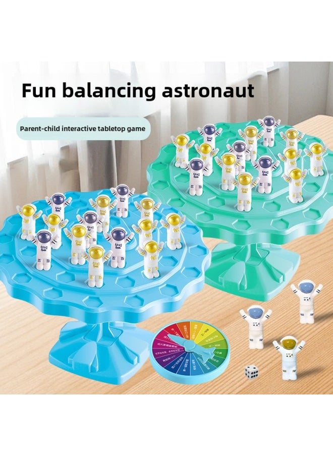 Shake Sound Explosions Children's Balance Astronaut Frog Balance Tree Stacking Music Benefit Intelligence Early Education Game Desktop Battle-color:Balance Spaceman-Green (48 Spaceman)