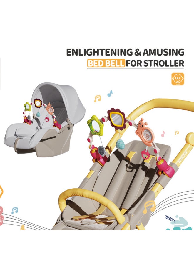 Newborn Crib Bell Hanging 0-1 Year Old Car Seat Pendant To Comfort Baby Educational Stroller Pendant Toy-Color:Gray Crib, Baby Stroller, Car Seat Pendant 18817-Specifications:Color Box