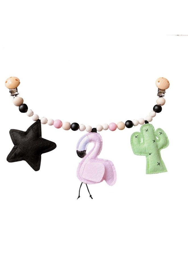 Ins Decorative Nordic Baby Bracelet Pacifier Clip Pacifier Chain Molar Educational Toy Baby Car Clip Bracelet-Color:Baby Car Clip: No. 10