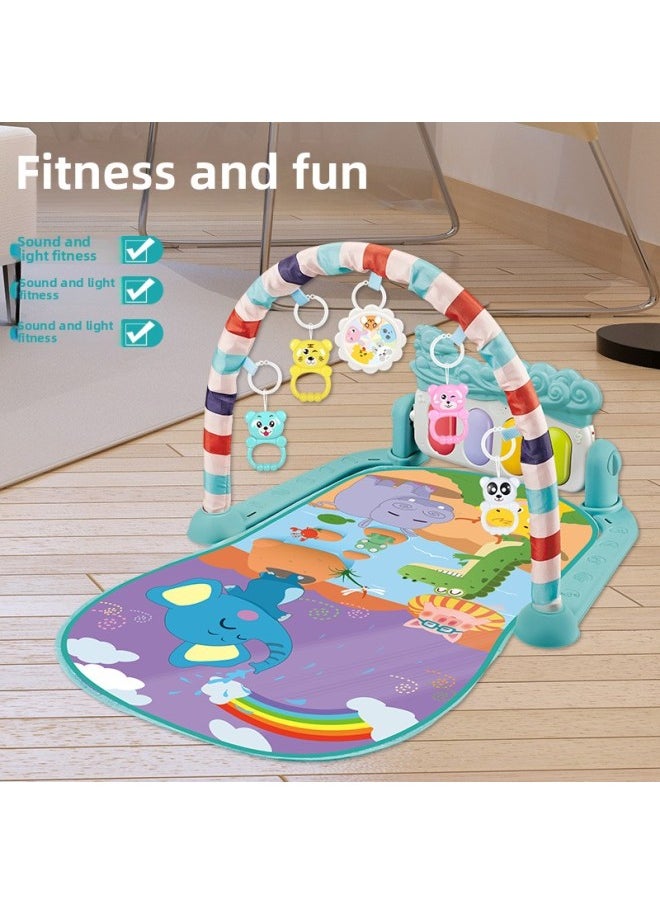 Baby Toys Sonic Baby Toddler Piano Gym Rack Puzzle Early Education Boys And Girls Newborn 0-1 Years Old-Color:0316 Forest Animals-Green [English E-Commerce Box] 1230g