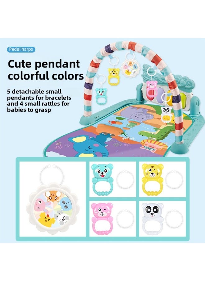 Baby Toys Sonic Baby Toddler Piano Gym Rack Puzzle Early Education Boys And Girls Newborn 0-1 Years Old-Color:0316 Forest Animals-Green [English E-Commerce Box] 1230g