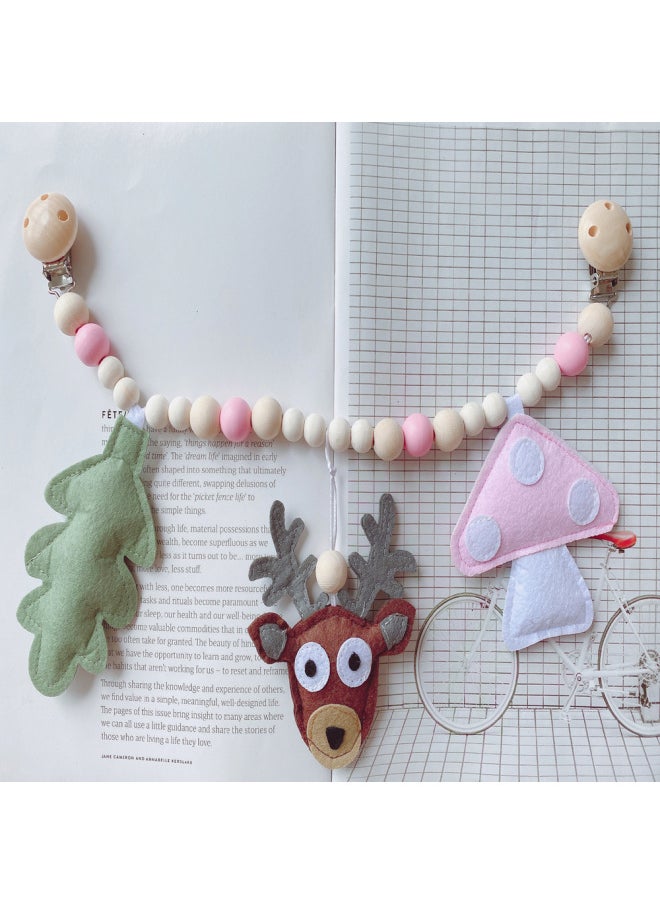 Ins Decorative Nordic Baby Bracelet Pacifier Clip Pacifier Chain Molar Educational Toy Baby Car Clip Bracelet-Color:Baby Car Clip: 13