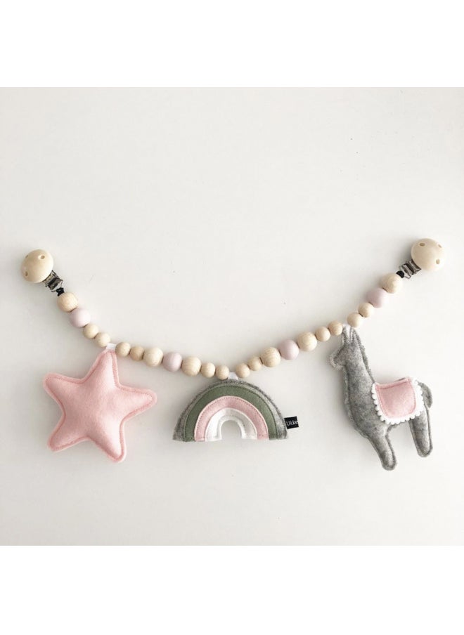 Ins Decorative Nordic Baby Bracelet Pacifier Clip Pacifier Chain Molar Educational Toy Baby Car Clip Bracelet-Color:Baby Car Clip: 13