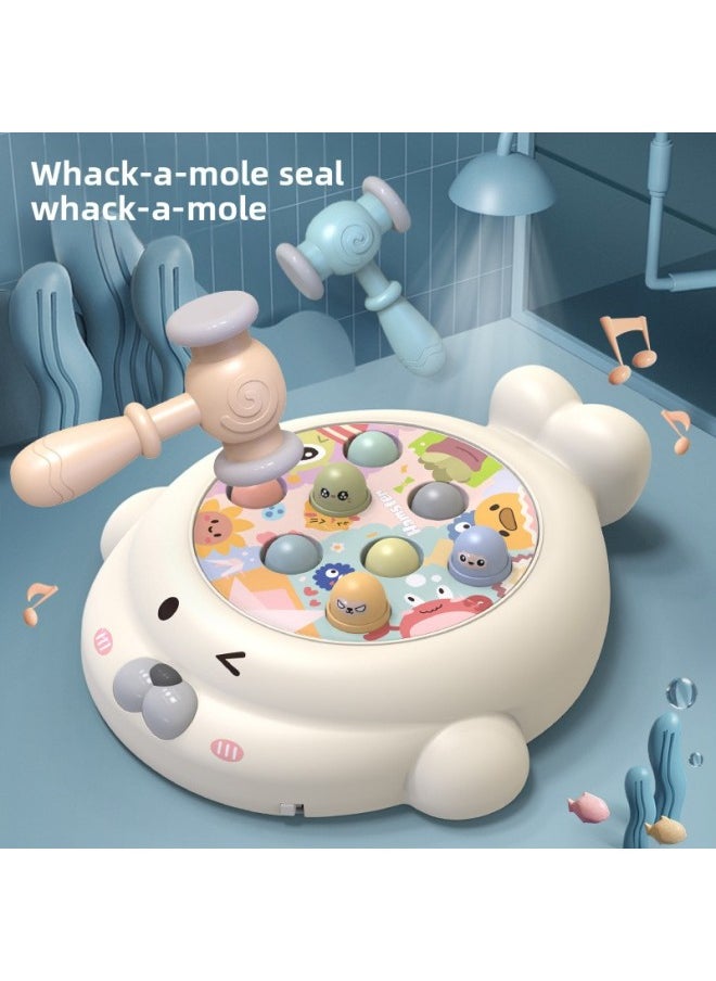 Hit The Gopher Toy Toddler Children's Puzzle 1-2 Years Old Baby Girl 3 Boys 0-1 Years Old Baby Early Education Beat Seal-Specifications:[Battery] Seals Hit Gophers (with 2 Hammers + Battery)