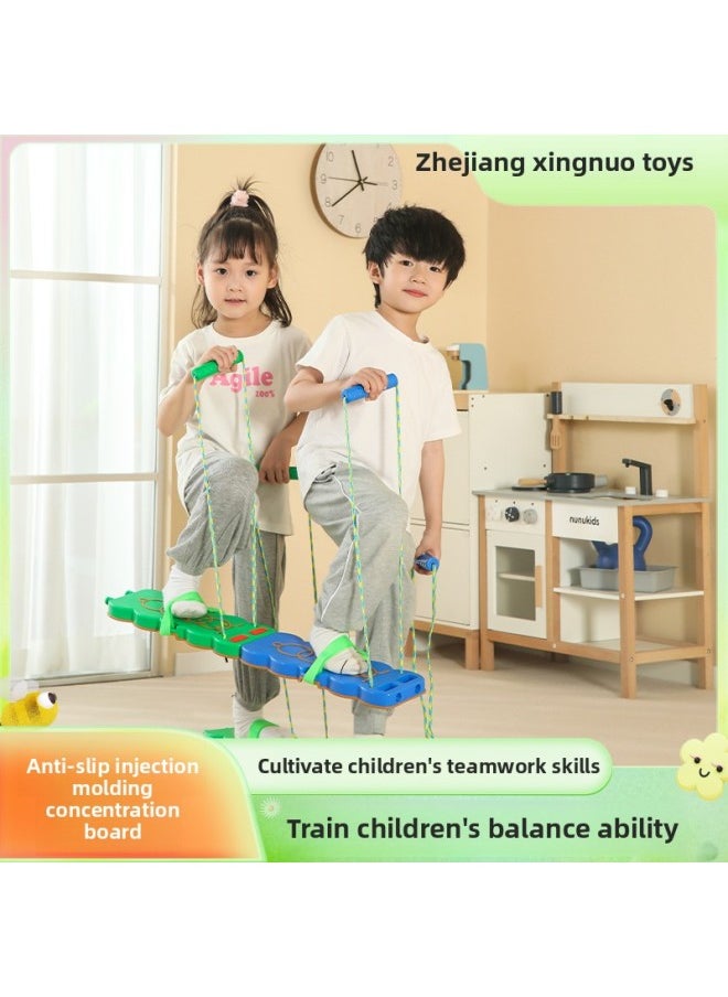 Anti-slip Group Coordination Board Early Education Toys Children's Play Shoes Parent-child Kindergarten Sensory Equipment Coordination Training Board-Color:Team Board (yellow)