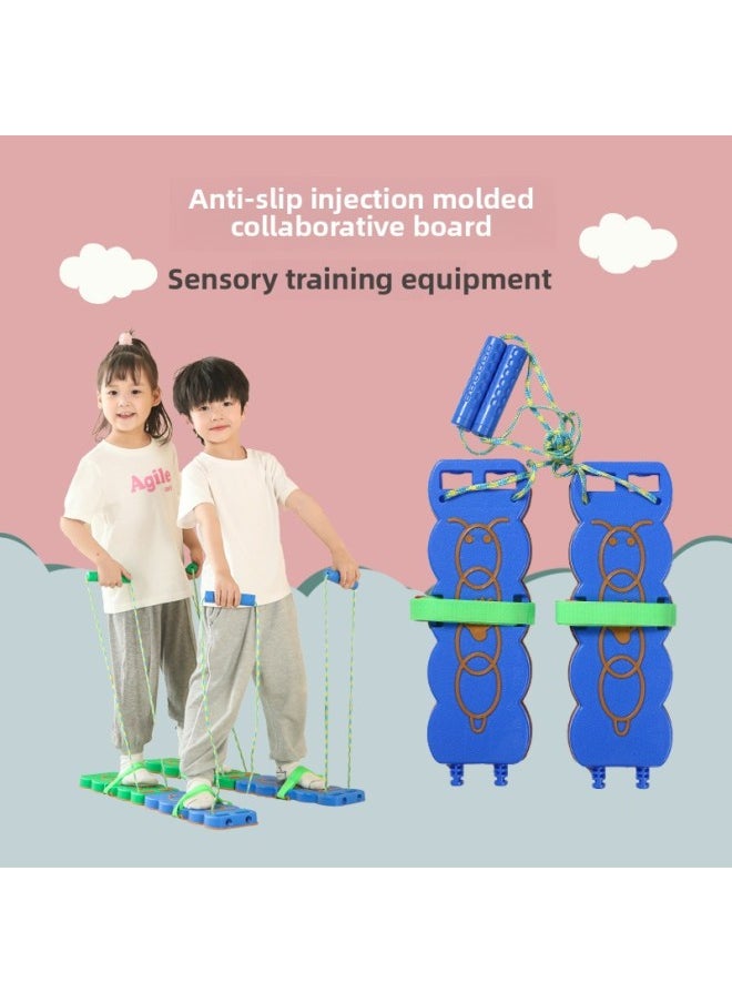 Anti-slip Group Coordination Board Early Education Toys Children's Play Shoes Parent-child Kindergarten Sensory Equipment Coordination Training Board-Color:Team Board (yellow)