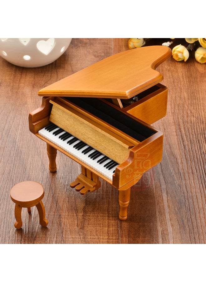 Supply Wooden Grand Piano Simulation Music Box Music Box Crafts Home Ornaments Holiday Gifts-Color:Blande-Dimensions:Track: To Alice