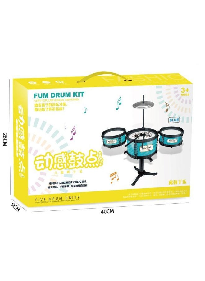 Yudaiyuan Playhouse Simulation Beating Jazz Drum Toy Parent-Child Interaction Children's Musical Instrument Drum Set Boxed-Color:850-30, 48 Boxes In One Box