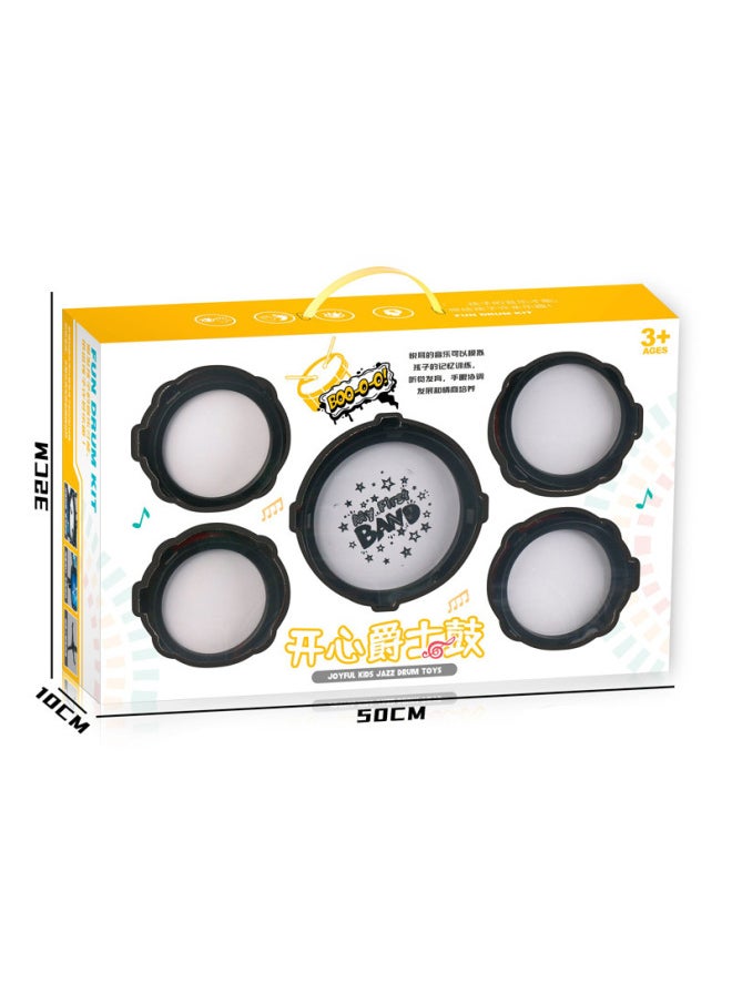 Yudaiyuan Playhouse Simulation Beating Jazz Drum Toy Parent-Child Interaction Children's Musical Instrument Drum Set Boxed-Color:850-30, 48 Boxes In One Box