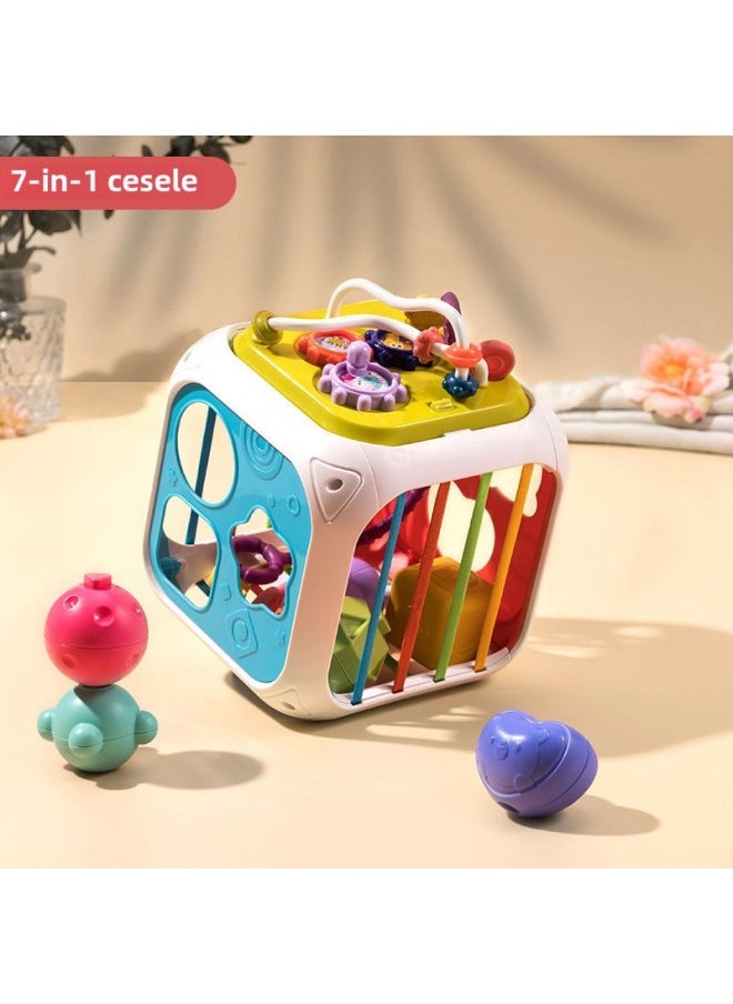 Baby's Hand-held Ball Sesler Manhattan Touch Ball Tactile Tactile Perception Toy Six Months Baby Massage-Color: Multifunctional Cesele