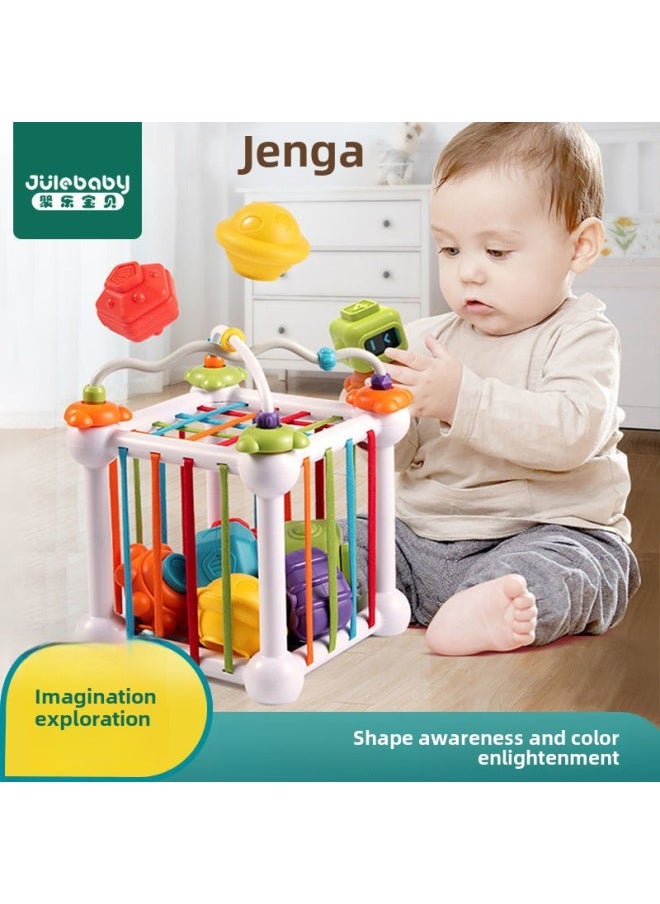 Baby's Hand-held Ball Sesler Manhattan Touch Ball Tactile Tactile Perception Toy Six Months Baby Massage-Color: Multifunctional Cesele