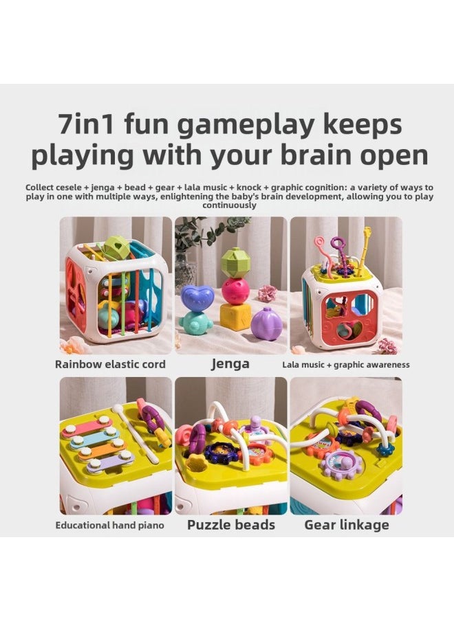 Baby's Hand-held Ball Sesler Manhattan Touch Ball Tactile Tactile Perception Toy Six Months Baby Massage-Color: Multifunctional Cesele