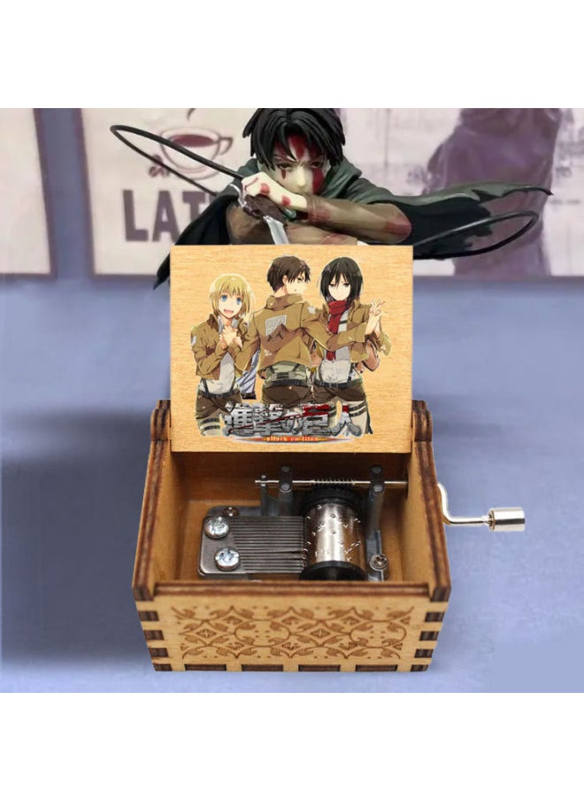 Attack Of Giant Music Box Wooden UV Painted Music Box Call Of Silence Music Box Wholesale-Color:Brown Color Giant V-Dimensions:6.4X5.2X4.2CM