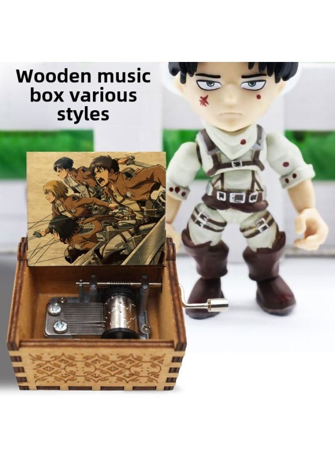 Attack Of Giant Music Box Wooden UV Painted Music Box Call Of Silence Music Box Wholesale-Color:Brown Color Giant V-Dimensions:6.4X5.2X4.2CM