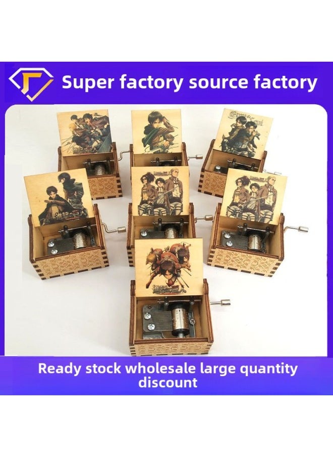Attack Of Giant Music Box Wooden UV Painted Music Box Call Of Silence Music Box Wholesale-Color:Brown Color Giant V-Dimensions:6.4X5.2X4.2CM