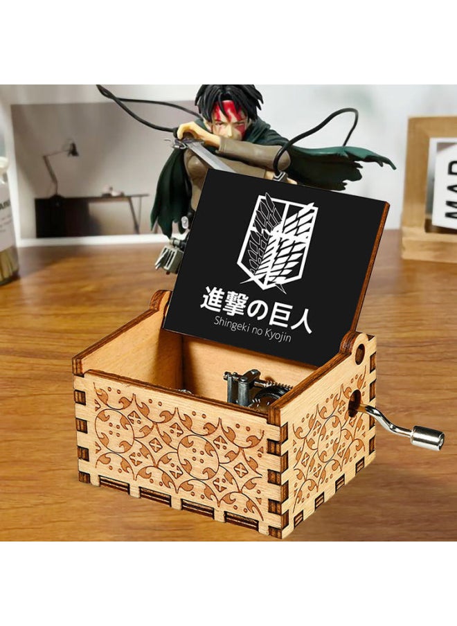 Attack Of Giant Music Box Wooden UV Painted Music Box Call Of Silence Music Box Wholesale-Color:Brown Color Giant V-Dimensions:6.4X5.2X4.2CM