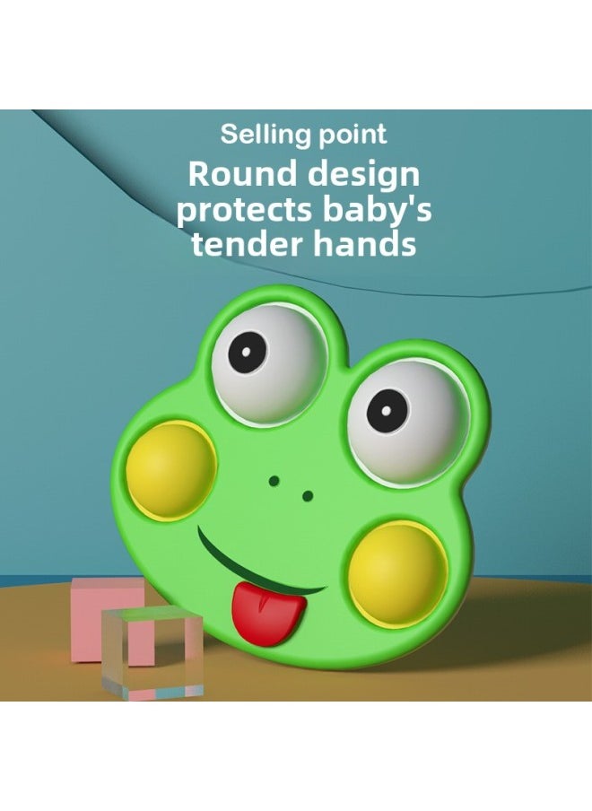 Cartoon Children's Early Education Puzzle Can Be Pressed Multicolored Hand-held Board Fall-resistant Intelligence Development Exercise Finger Fine Movements-Color:Touch Ball-[airplane] [Packaging]