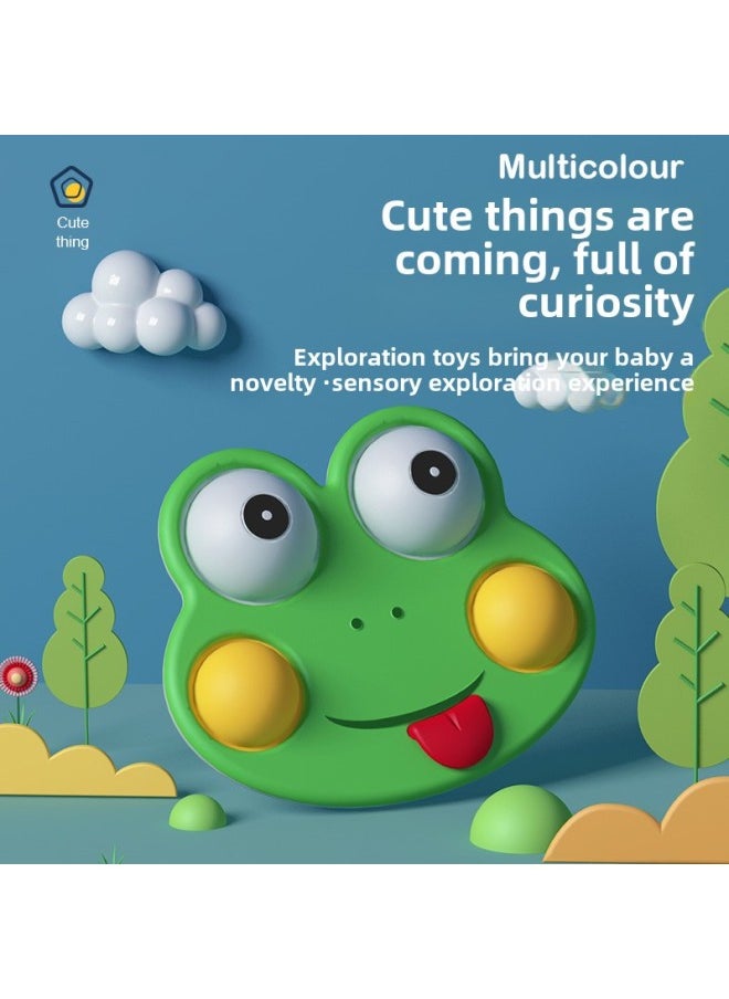 Cartoon Children's Early Education Puzzle Can Be Pressed Multicolored Hand-held Board Fall-resistant Intelligence Development Exercise Finger Fine Movements-Color:Touch Ball-[airplane] [Packaging]