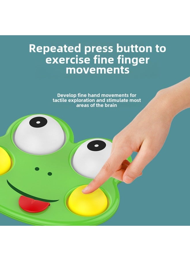 Cartoon Children's Early Education Puzzle Can Be Pressed Multicolored Hand-held Board Fall-resistant Intelligence Development Exercise Finger Fine Movements-Color:Touch Ball-[airplane] [Packaging]