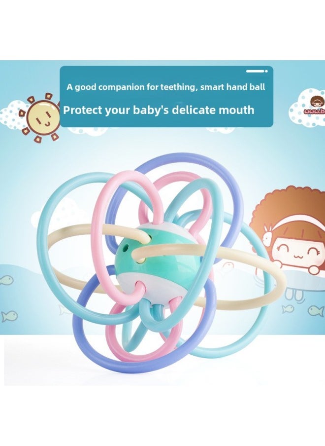 Bite Baby Teether Stick Teether Toy Giraffe Manhattan Hand Ball Baby Music Fruit And Vegetable Silicone 6 Months-Color:Banana + Strawberry + Orange + Anti-drop Chain + Storage Box