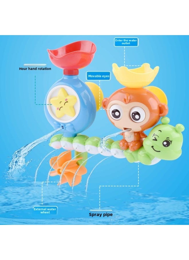 Baby Bath Toy Trembles The Same Bathroom Baby Children Play With Water Monkey Turn Music Wholesale-Color:Octopus Shower