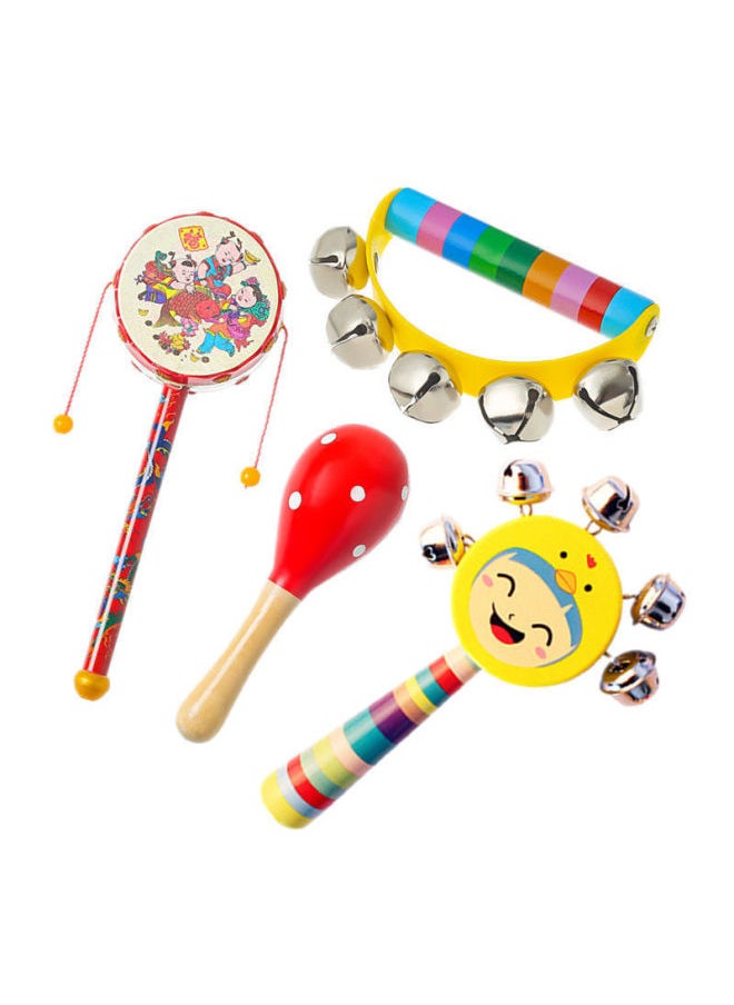 Rattle Baby Baby Grasp Training Toy 0-1 Years Old Musical Instrument Toy Boys And Girls Soothing Small Sand Hammer Rattle-Color:2-piece Set  -Specifications:Random Pattern
