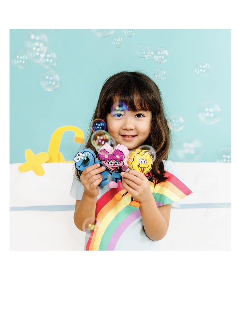 Glo Pals Sesame Street character & light up baby kids bath toys glow cubes, water play (Lemon)
