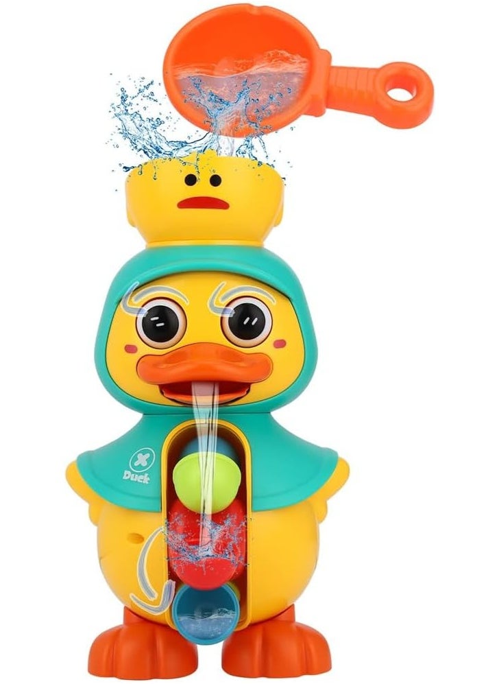 Bath Toys for Kids, Toddler Duck Bath Toys with Spinner Waterwheel & 2 Strong Suction Cups, Great Gifts for 1-4 Year Old Boys Girls