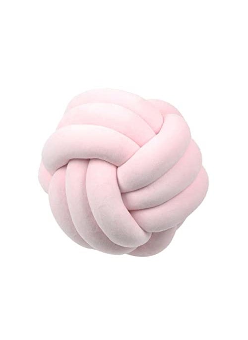 JigglyPoo Baby Play BallKnotted Ball CushionCradle DecorBaby Cot DecorDecorative Pillow Chunky Pillow Woven PillowColor ChoiceHome Sofa Nursery Decoration Home Warming Gift Knot Ball Pink