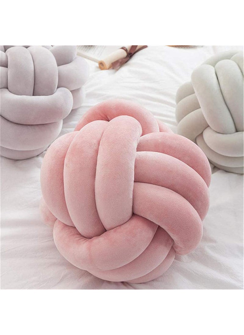 JigglyPoo Baby Play BallKnotted Ball CushionCradle DecorBaby Cot DecorDecorative Pillow Chunky Pillow Woven PillowColor ChoiceHome Sofa Nursery Decoration Home Warming Gift Knot Ball Pink