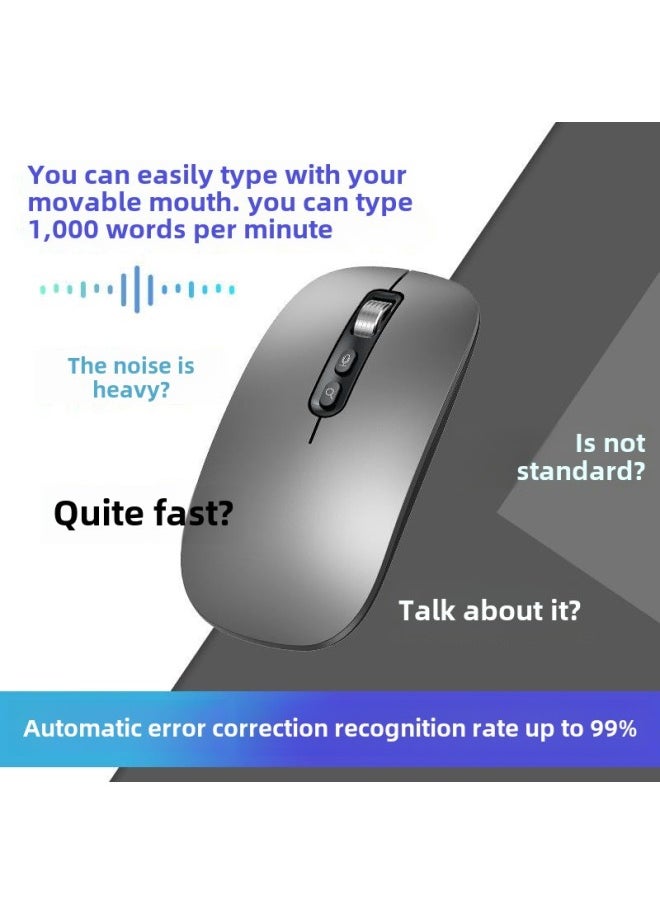 AI Smart Voice Mouse IFLYTEK Bluetooth Wireless Voice Control Input Translation Speech Microphone Typing Recognition Text-Specifications: 500 Characters/min | 97% Recognition Rate | Long Battery Life