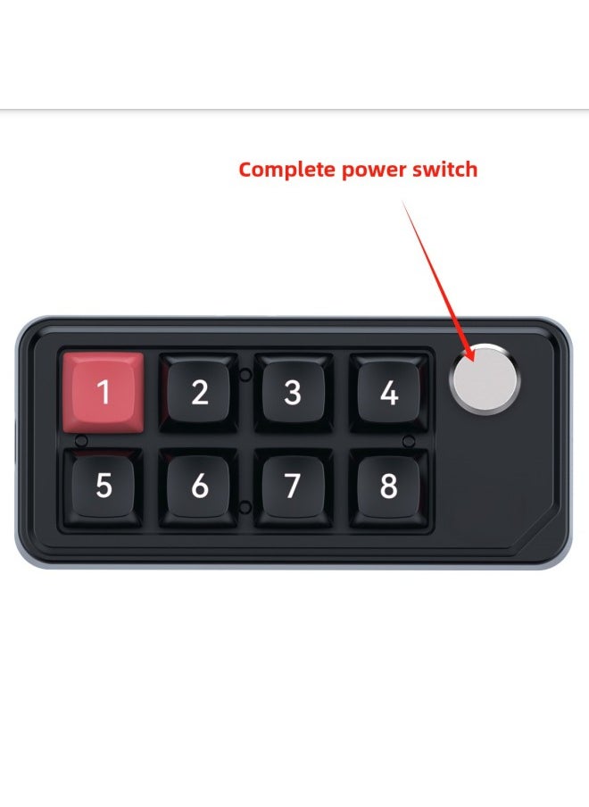 Macro Definition Small Keyboard One-handed Keyboard Game Small Keyboard Game Suit A Batch Of Computer Accessories-Specifications:815C Black Keyboard