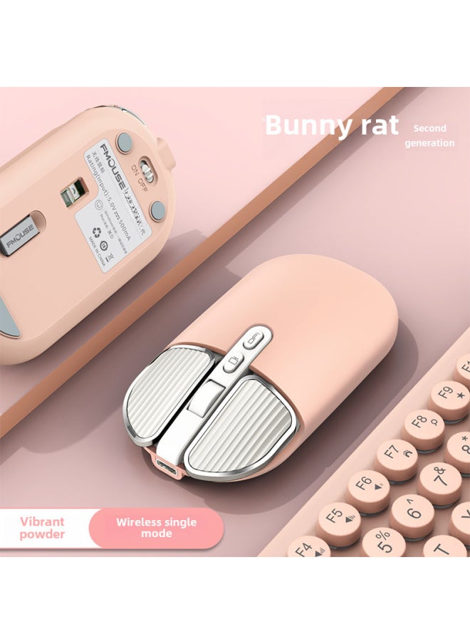 M203 Wireless Mouse Bluetooth Dual-mode Mute Girl Cute Pink Laptop Office Home Charging Mouse-Specifications:M203 Vitality Powder Wireless 2.4g