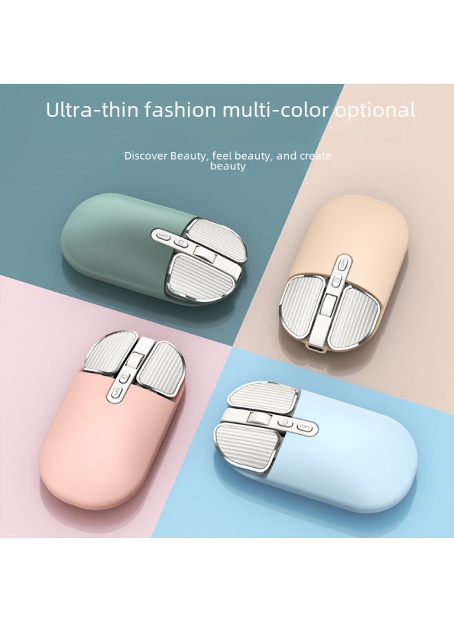 M203 Wireless Mouse Bluetooth Dual-mode Mute Girl Cute Pink Laptop Office Home Charging Mouse-Specifications:M203 Vitality Powder Wireless + Bluetooth