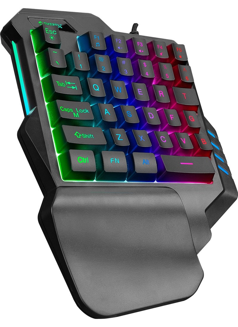 KB-R177 Salvo RGB Rainbow LED 35 Key Mini Gaming Keyboard