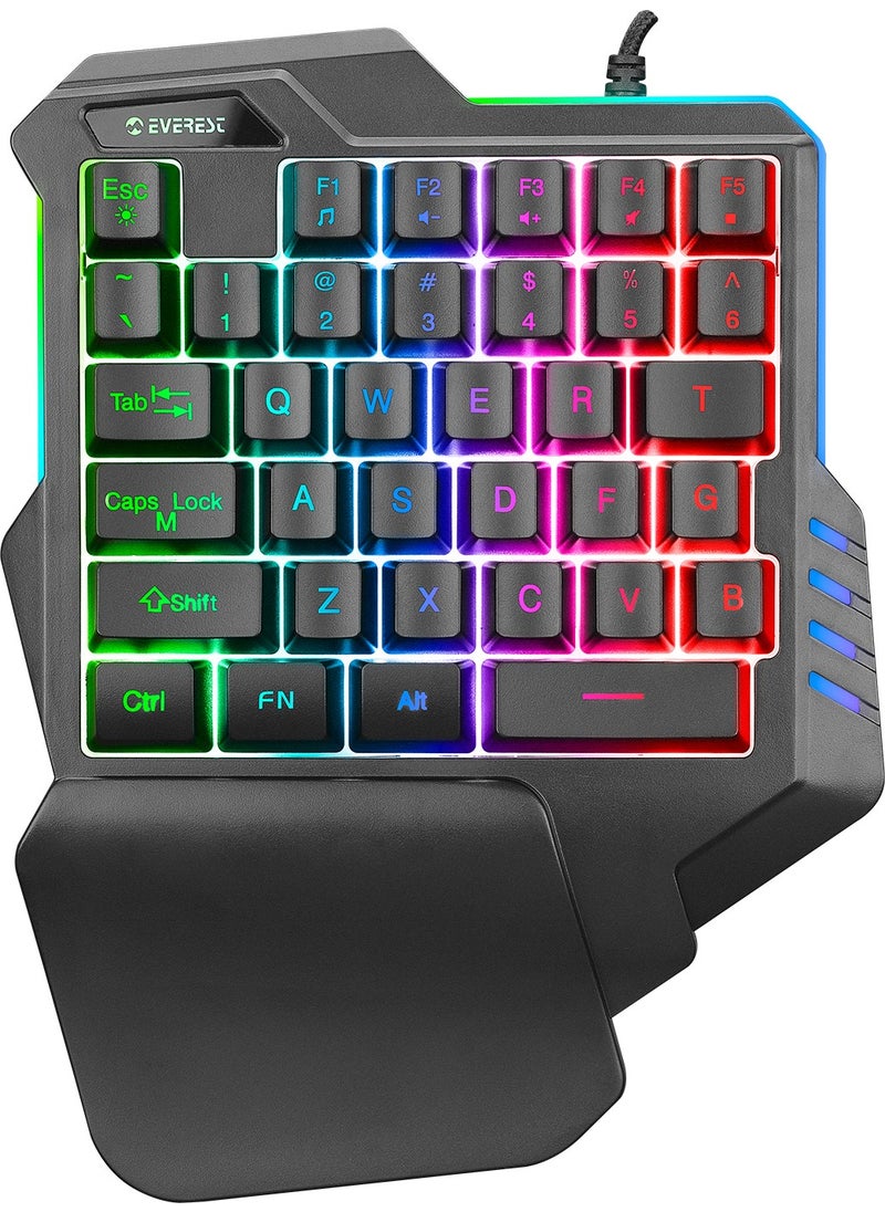 KB-R177 Salvo RGB Rainbow LED 35 Key Mini Gaming Keyboard