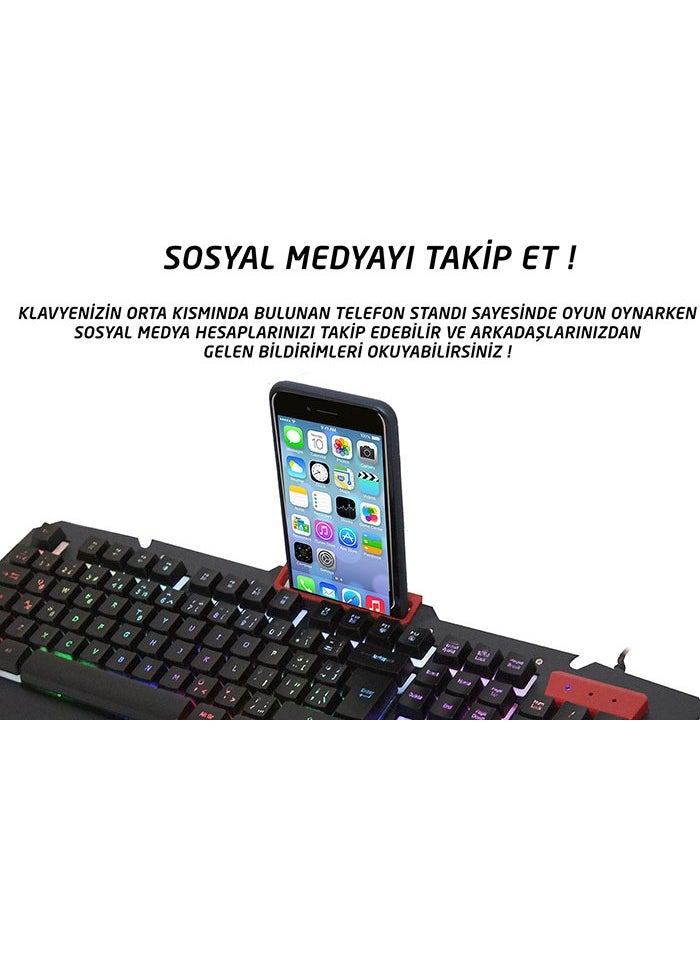 KB-R800 Metaphor RGB Q Metal Surface Gaming Keyboard